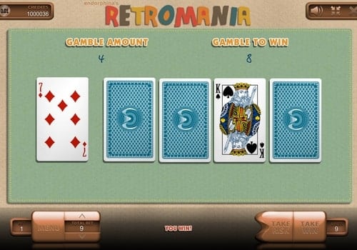 Автомат Retromania - раунд на удвоение Раунд на удвоение в автомате Retromania