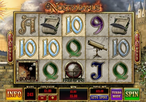 Игровой автомат Nostradamus - призовая комбинация Призовая комбинация в игровом автомате Nostradamus