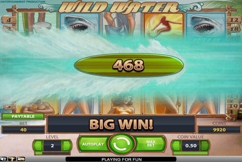 Игровой автомат Wild Water - крупный выигрыш Крупный выигрыш в игровом автомате Wild Water