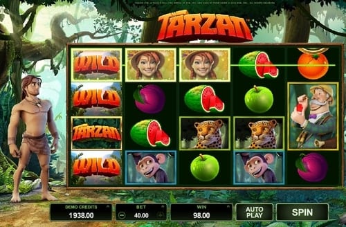 Онлайн автомат Tarzan - дикие символы Дикие символы онлайн автомата Tarzan