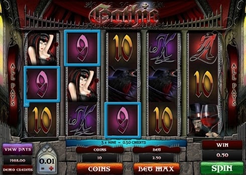 Онлайн слот Gothic - выигрышная комбинация Выигрышная комбинация в онлайн слоте Gothic